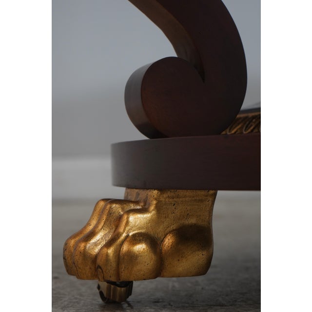 Baker French Empire Round Faux Marble Top Center Table For Sale - Image 10 of 16