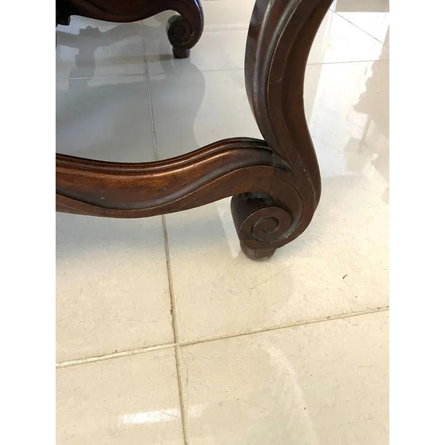 Antique Victorian French Carved Walnut Settee For Sale - Image 11 of 12