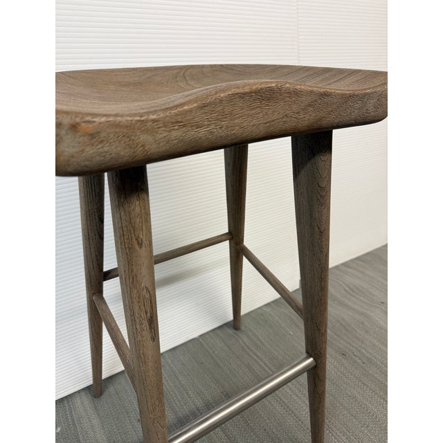 Brownstone Balboa Bar Stool, Driftwood For Sale - Image 12 of 12