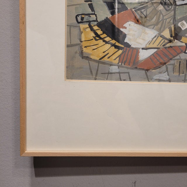 Reynold Henri Arnould, Abstract Composition, 1950s, Gouache on S/T Paper, Framed For Sale - Image 13 of 18