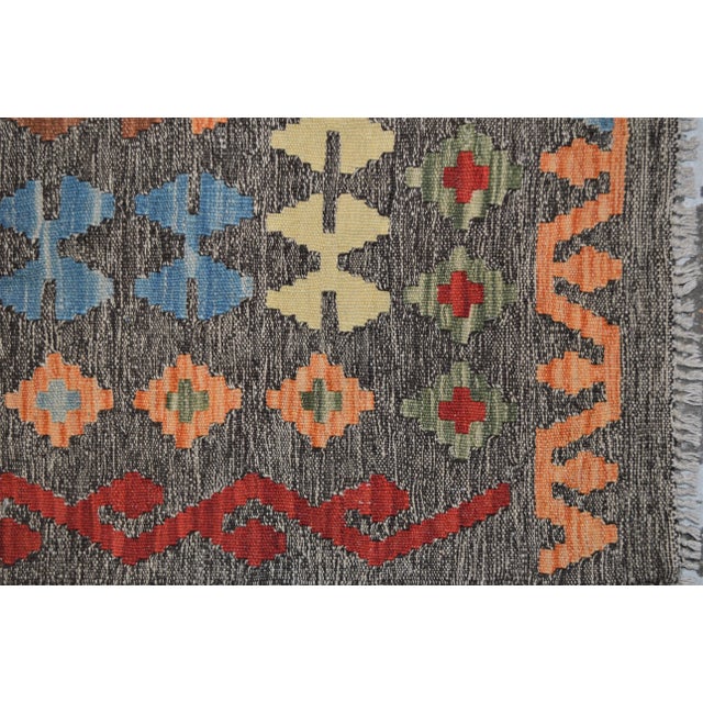 2010s Afghan Hand Made Organic Wool Maimana Kilim,6'9"x10'6" For Sale - Image 5 of 6