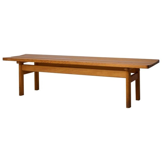 Brown Scandinavian Modern Asserbo Bench attributed to Børge Mogensen, Karl Andersson & Söner, 1970s For Sale - Image 8 of 8