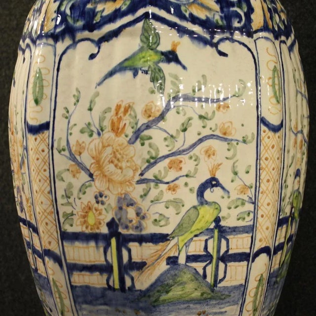 Italian Painted Ceramic Vase For Sale - Image 6 of 13