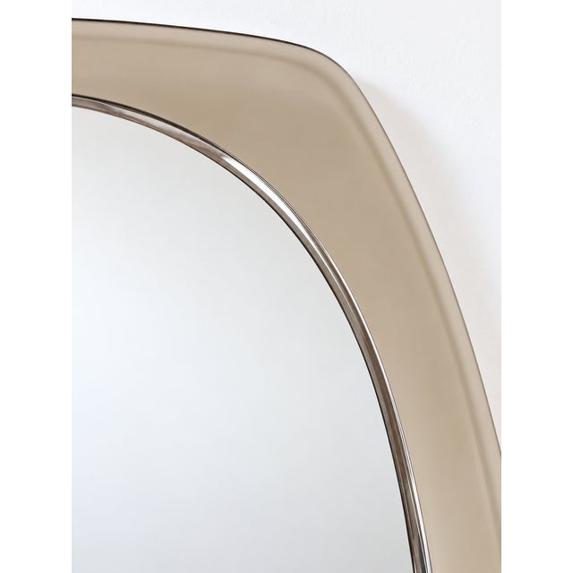 Vintage Mirror with Smoked Glass Frame, 1970s For Sale - Image 4 of 9