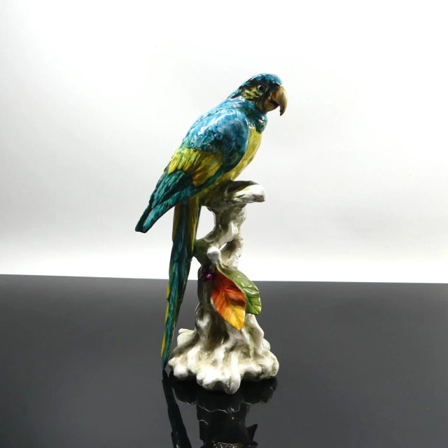 Italian Ceramic Parrot by Guido Cacciapuoti, Italy, 1930s For Sale - Image 5 of 12