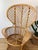1960s Vintage 1960s Rattan Peacock Style Chair Italian Modern Gio Ponti Style For Sale - Image 5 of 10