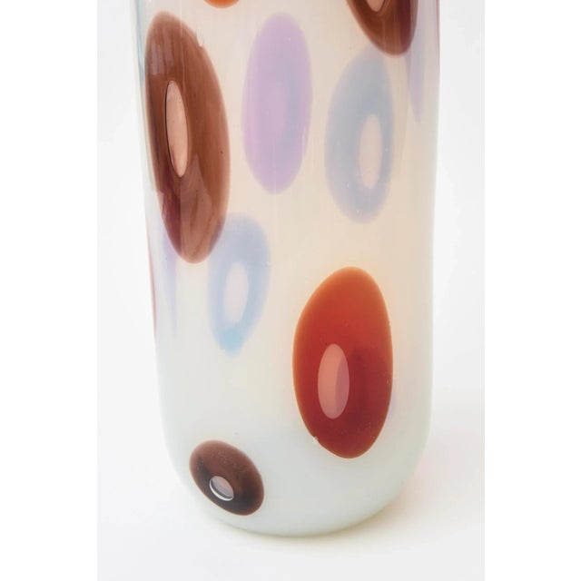 1950s Vintage Italian Murano Anzolo Fuga for Avem Murrines Opalescent Glass Vase or Vessel For Sale - Image 5 of 11