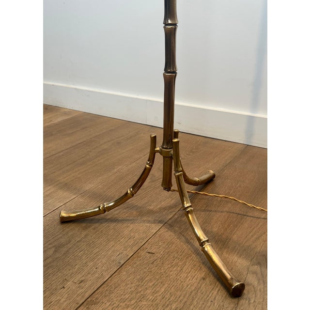 Bronze 1940s Bronze Faux Bamboo Floor Lamps by Maison Bagués - a Pair For Sale - Image 8 of 12