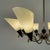 Metal Scandinavian Opaline Glass and Brass Chandelier, 1950s For Sale - Image 7 of 17