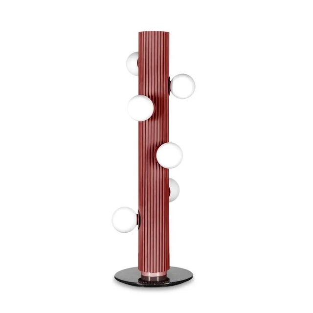 Kleos floor lamp by royal stranger dimensions: d 60 x w 62 x h 190 cm materials: lacquer with glossy finish, blown glass...