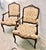 Late 19th Century Pair of Restored Louis XV–Style Walnut Fauteuil Armchairs in Ivory/Taupe/Black/White Stripe For Sale - Image 9 of 17