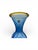 Vintage Blenko Hand-Blown Cobalt Blue Art Glass Vase With Amber Rim, Mid-Century Modern For Sale - Image 9 of 10