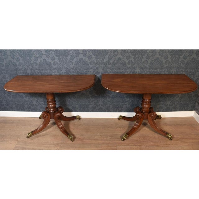 Gold Regency Hall Tables, Set of 2 For Sale - Image 8 of 8