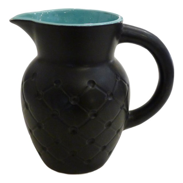 Mid-Century Pitcher in Earthenware with Résille Pattern from Poet-Laval, France, 1950s For Sale