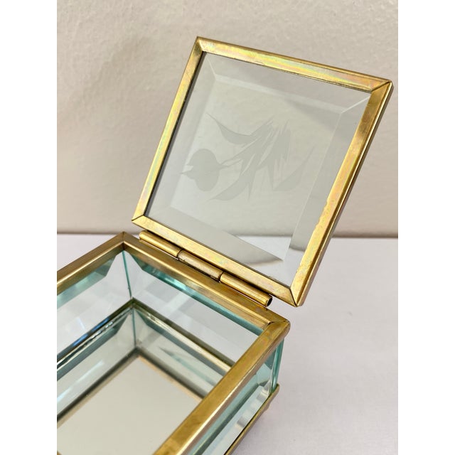 Vintage Italian Art Deco Beveled Glass Box, 1930 For Sale - Image 12 of 18