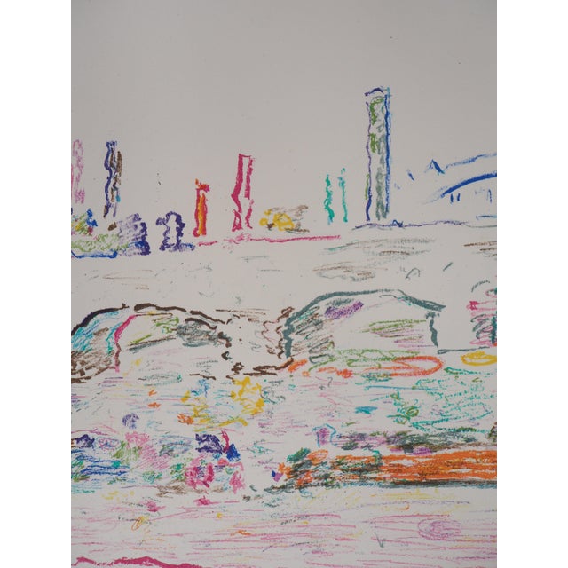 Marko Celebonovic (1902-1986) The Pont des Arts Original color lithograph Signed in pencil Marked EA (artist's proof) On...