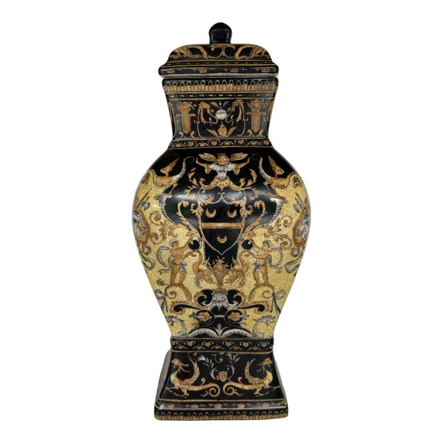 Vintage Ceramic United Wilson (Juwc) Renaissance Revival Lidded Vessel For Sale