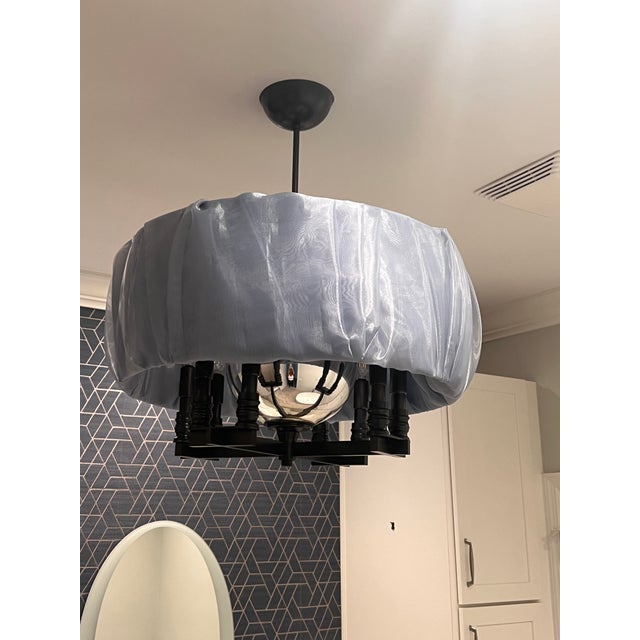 Textile The Bill Sofield Baker Fonthill Ceiling Lamp - Original Baker Documentation Available For Sale - Image 7 of 7