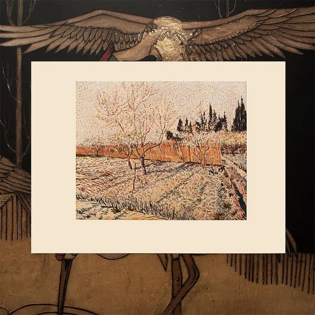 1950s 1954 After Van Gogh "Orchard. Springtime", First Edition Post-Impressionist Print For Sale - Image 5 of 9