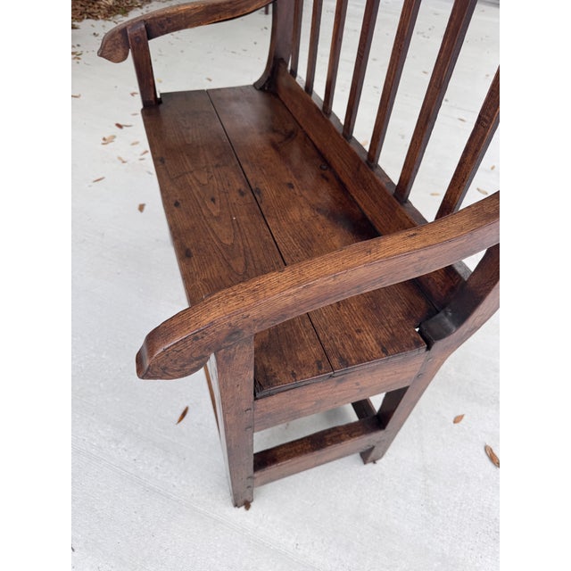 This unusual late 18th Century French Banc De Chimney/Fire Place Bench features a scrolling top rail, resting on four...