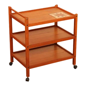 Brdr. Furbo Danish Modern Teak Bar Cart Trolley