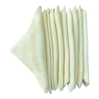 Hand Dyed Linen Damask Napkins For Sale