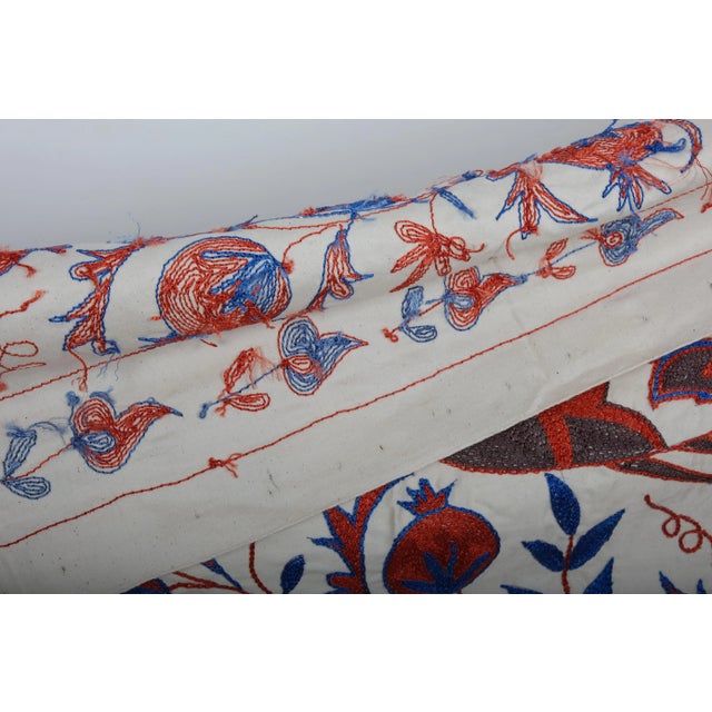 Folk Art Bird Pictorial Suzani From Uzbekistan For Sale - Image 10 of 10