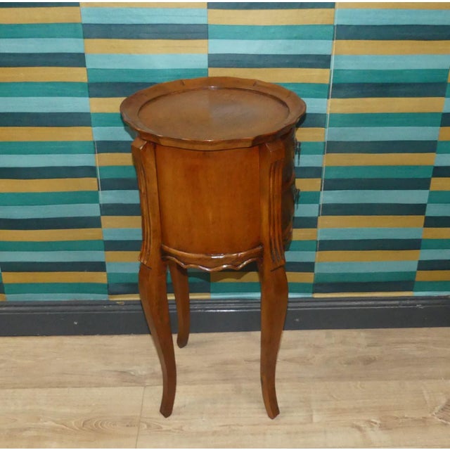 Vintage Round Side Table with Drawers, 1960s For Sale - Image 9 of 13