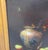 Beautifully painted and decidelly Dramatic still-life with a prominent ceramic jar topped by a sprig of slight red buds or...