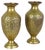 Antique Biedermeier Chased Brass Vases, 1860, Set of 2 For Sale
