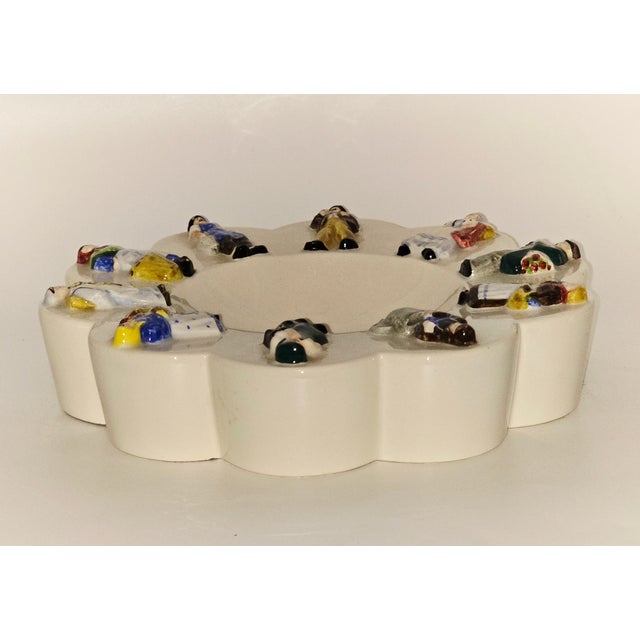 Ceramic Keramos Vienna Figural Bowl by Anton Kliber – Mid-Century Austrian Folk Art For Sale - Image 7 of 12