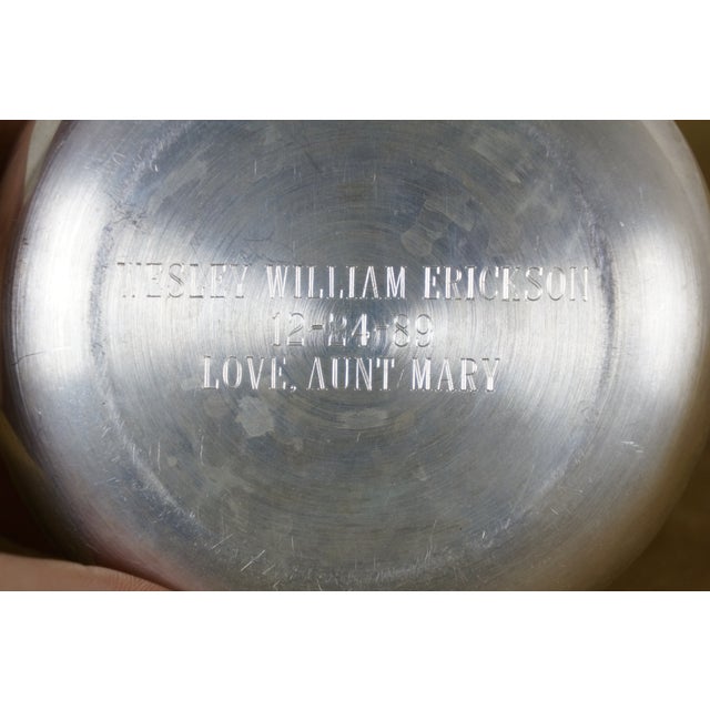 Antique Towle Sterling Silver Engraved Porringer Bowl Cup For Sale - Image 11 of 12