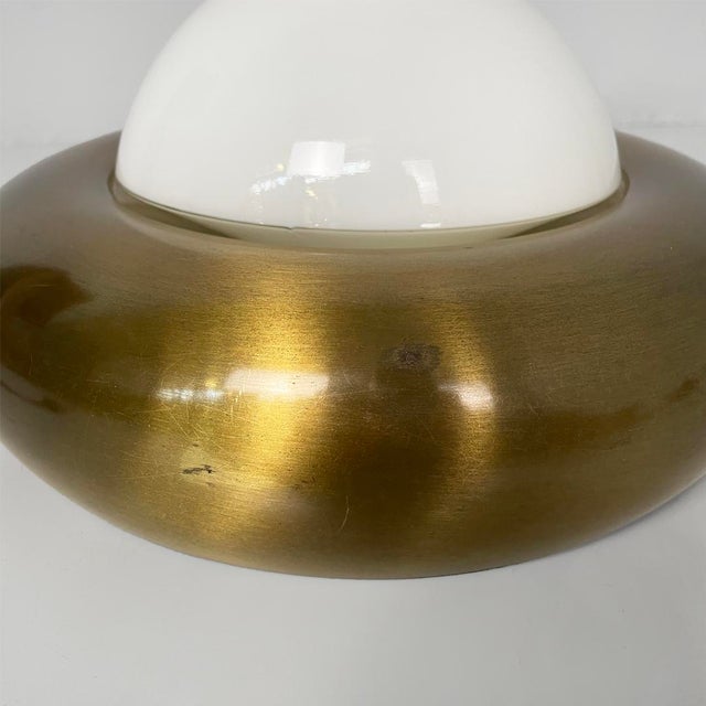 Metal Italian Modern Brass Table Lamp from Valenti Luce, 1970s For Sale - Image 7 of 9
