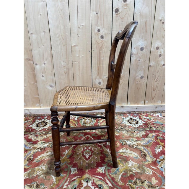 Brown Antique Louis Philippe Caned Walnut Chairs, 1800s, Set of 6 For Sale - Image 8 of 10