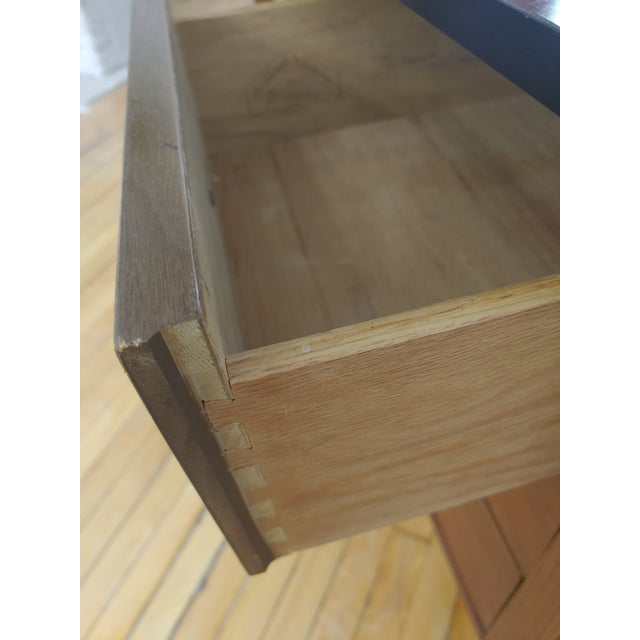 1960s Mid-Twentieth Century Modern Stanley Walnut Writing Desk For Sale - Image 5 of 7