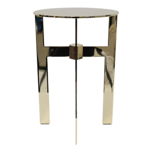 Minotti Ellis Side Table in Polished Gold Finish