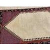 1870s Ivory Minimalist Field Tribal Geometric Antique Persian Bakshaish Rug 2' 8" X 4' 6" Handknotted Woo Carpet For Sale In New York - Image 6 of 6