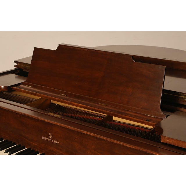 1929 Steinway & Sons Model M Vintage Walnut Grand Piano With Bench For Sale - Image 12 of 18