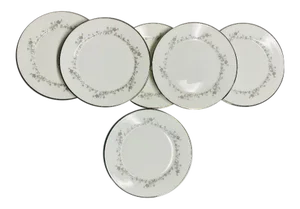 Vintage Oxford Bone China "Windflower" Bread Plates S/6