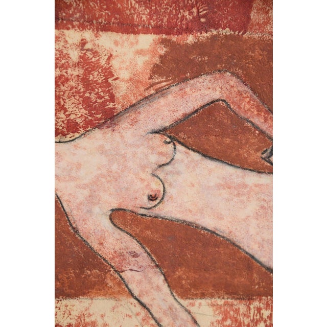 Victor Bauer, Reclining Nude, 1932, Pencil & Watercolor & Paper, Framed For Sale - Image 9 of 12