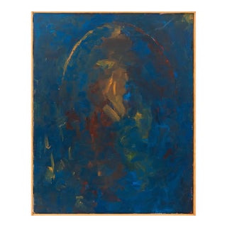 Robert O'Meara Abstract Composition in Blue Oil For Sale