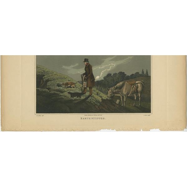 J. Clark after Henry Alken, Earth Stopper, 1820, Aquatint For Sale - Image 4 of 8