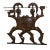 Mid-Century Modern Frederic Weinberg Sculpture Roman Gladiator Wood Look For Sale