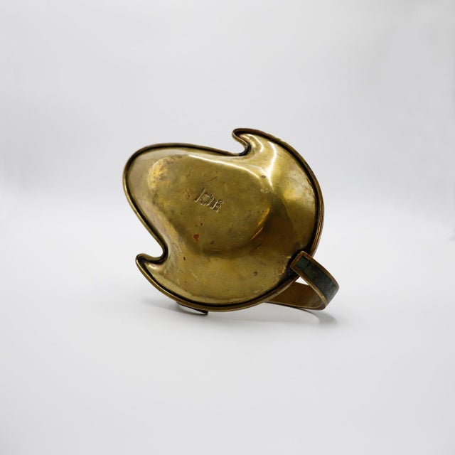 Mexican Silver Plated Dish by Los Castillo with Malachite Inlays For Sale - Image 3 of 4