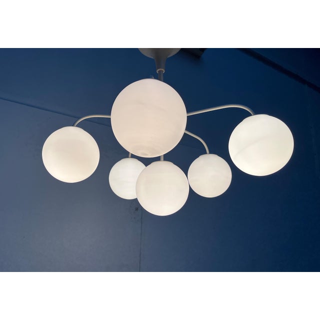 Silver Mid-Century Modern Space Age Swiss Replacement Glass Spare Part for Temde Lamps from E.R. Nele, 1960s For Sale - Image 8 of 13