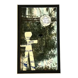 Contemporary Original Wayne Cunningham Abstract Collage Signed