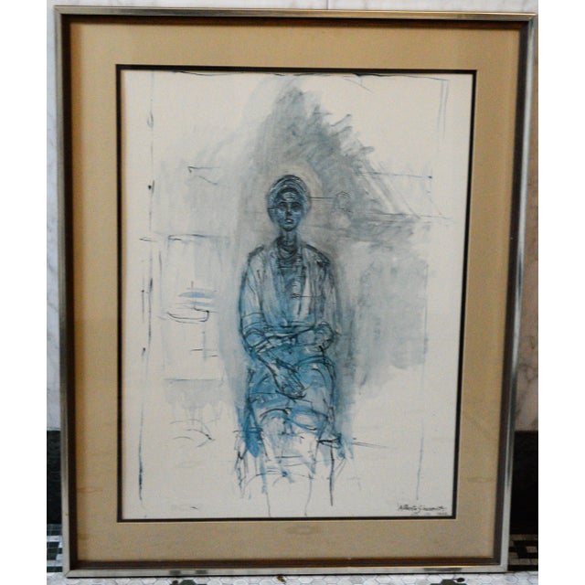 After Alberto Giacometti Caroline Lithograph Print 1962 For Sale In Cincinnati - Image 6 of 6
