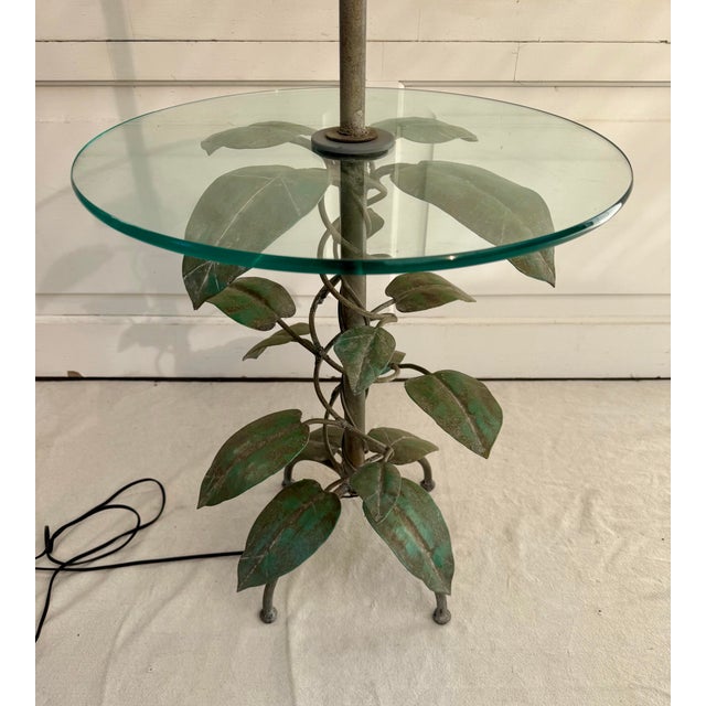 This beautiful vintage Frederick Cooper floor lamp dates to the 1970s and features an elegant sculptural vine form with an...