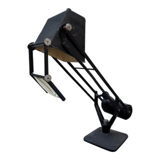 1940s Hadrill & Horstmann 'Pluslite' Counterbalance Lamp With Magnifying Glass For Sale