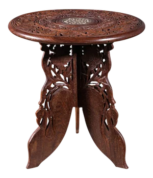 1920s Antique Circular Anglo-Indian Side Table
